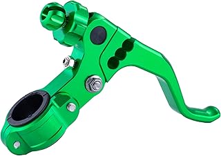 PRO CAKEN 7/8‘’ 22mm Universal Motorcycle CNC Short Stunt Clutch Lever Aluminum Alloy Clutch Handlebar Compatible with Most Motorcycles Dirt Bike-Green
