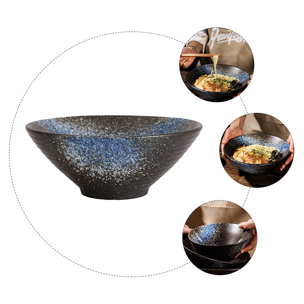 Cuencos de cerámica para Fideos Ramen, Cuenco de Sopa japonés Profundo Pho, Cuencos de Fideos asiáticos para Sopa, Cereales, arroz, Fideos Udon