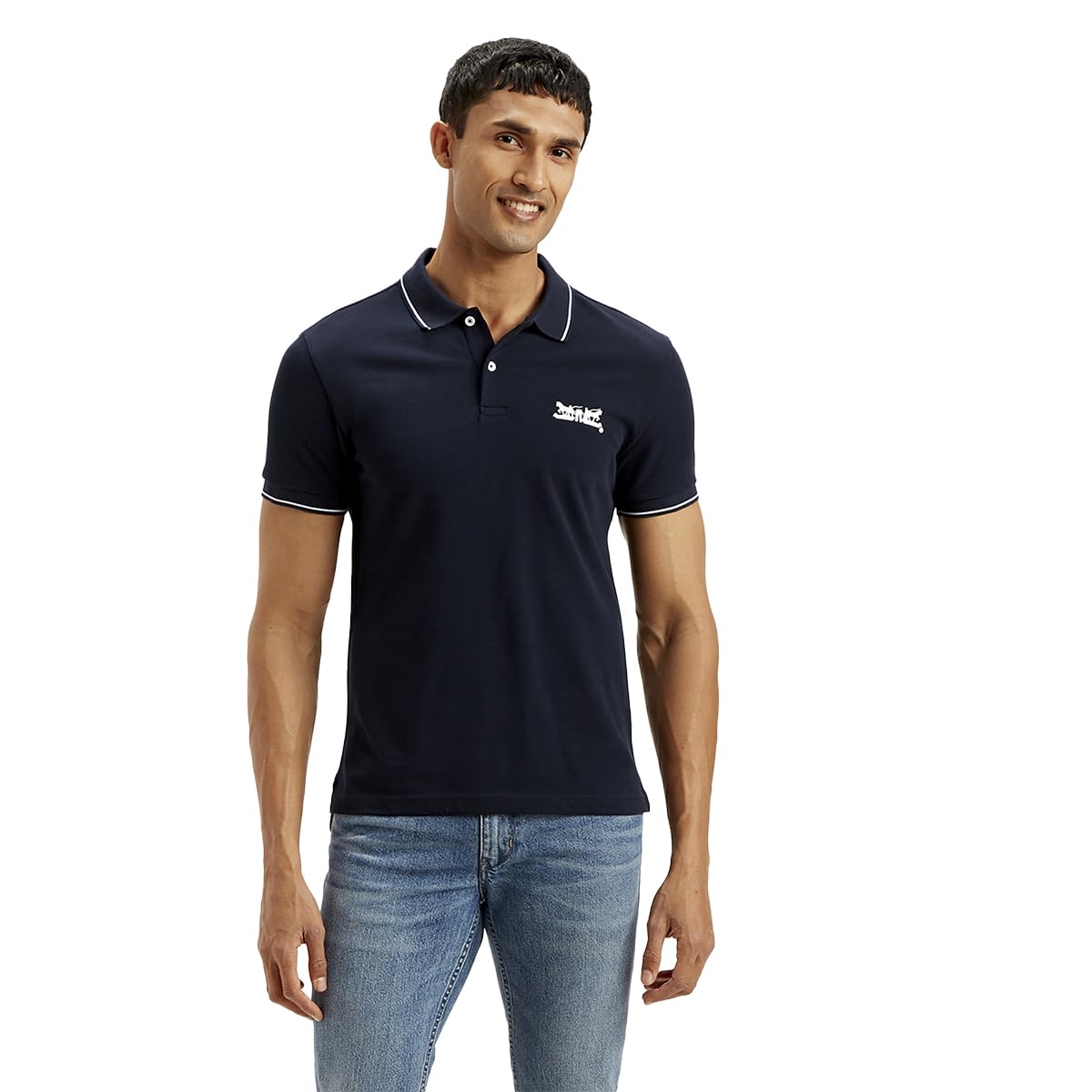 levi's Men's Solid Slim Fit Polo T-Shirt Navy-picture-27