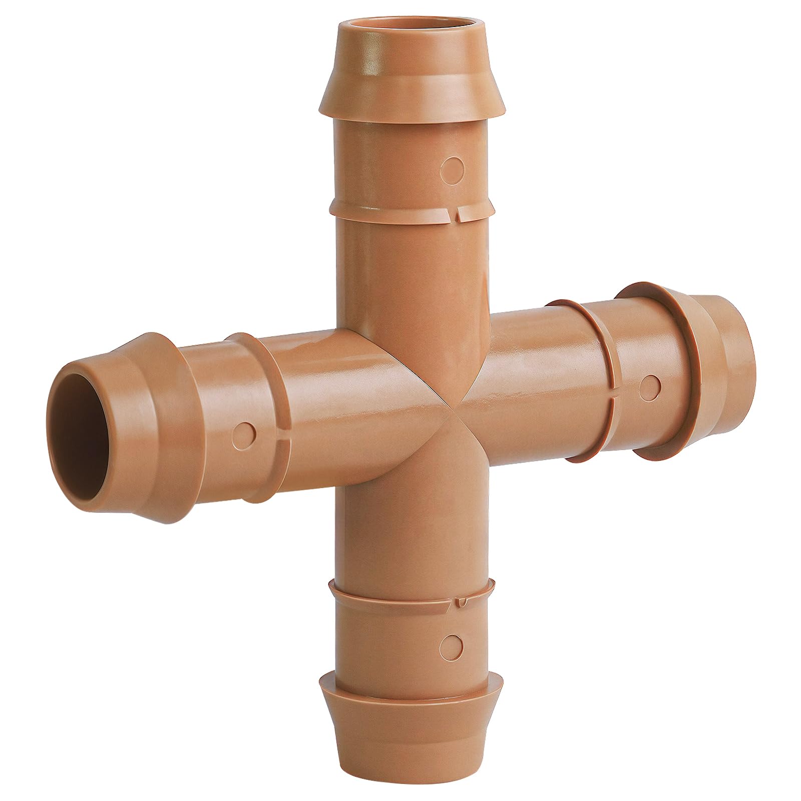 13 Pieces Drip Irrigation Cross Tee Fittings for 1/2" Tubing, Dripline Barbed Four Way Cross Connectors for 1/2 Inch Irrigation Tubing Drip Line Connection Parts for Garden Sprinkler Systems