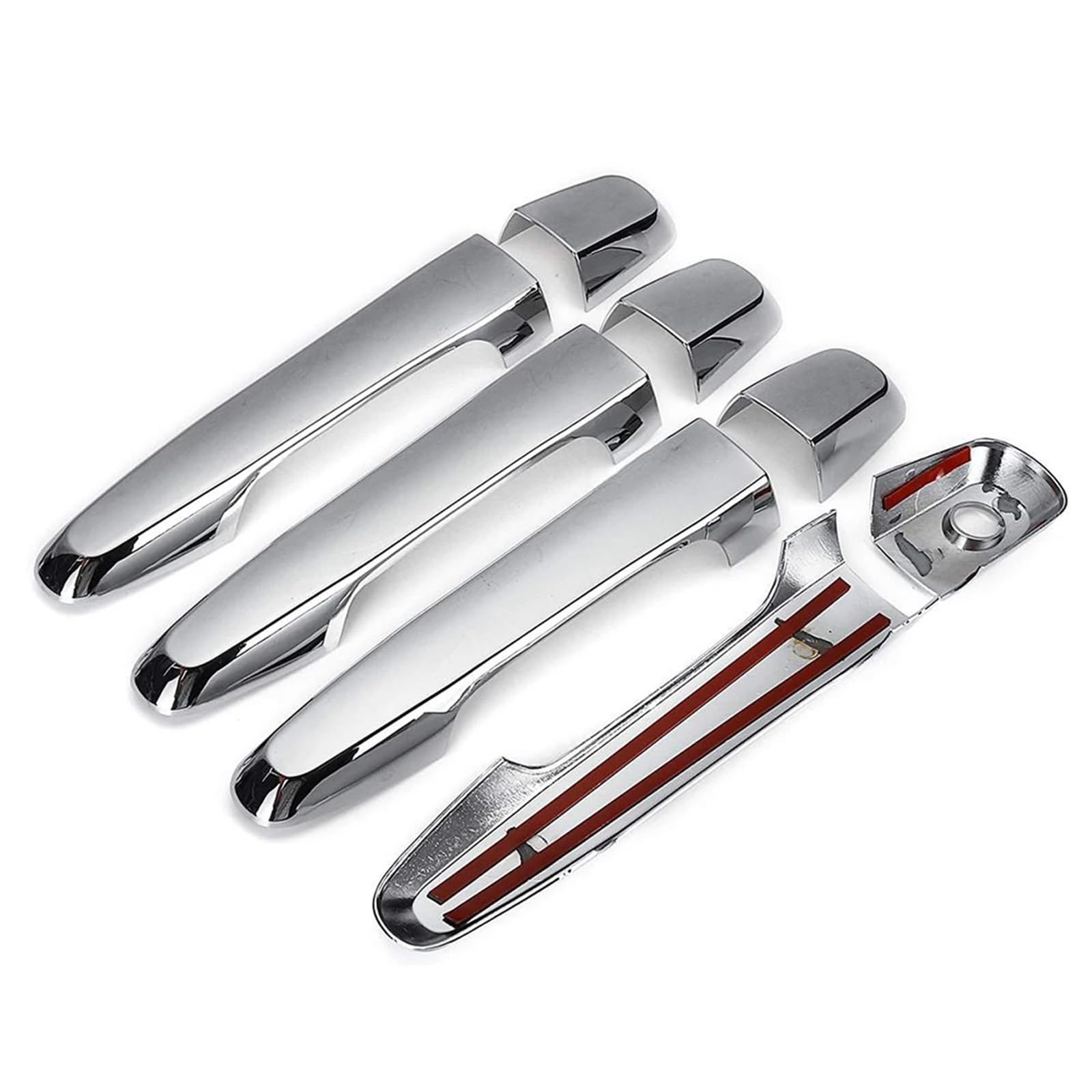 OUVECR for for Triton L200 ML MN MQ 2005 2006-2017 Car Exterior Door Handle Cover Trim Car Accessories Car Outer Door Handle(Chrome)