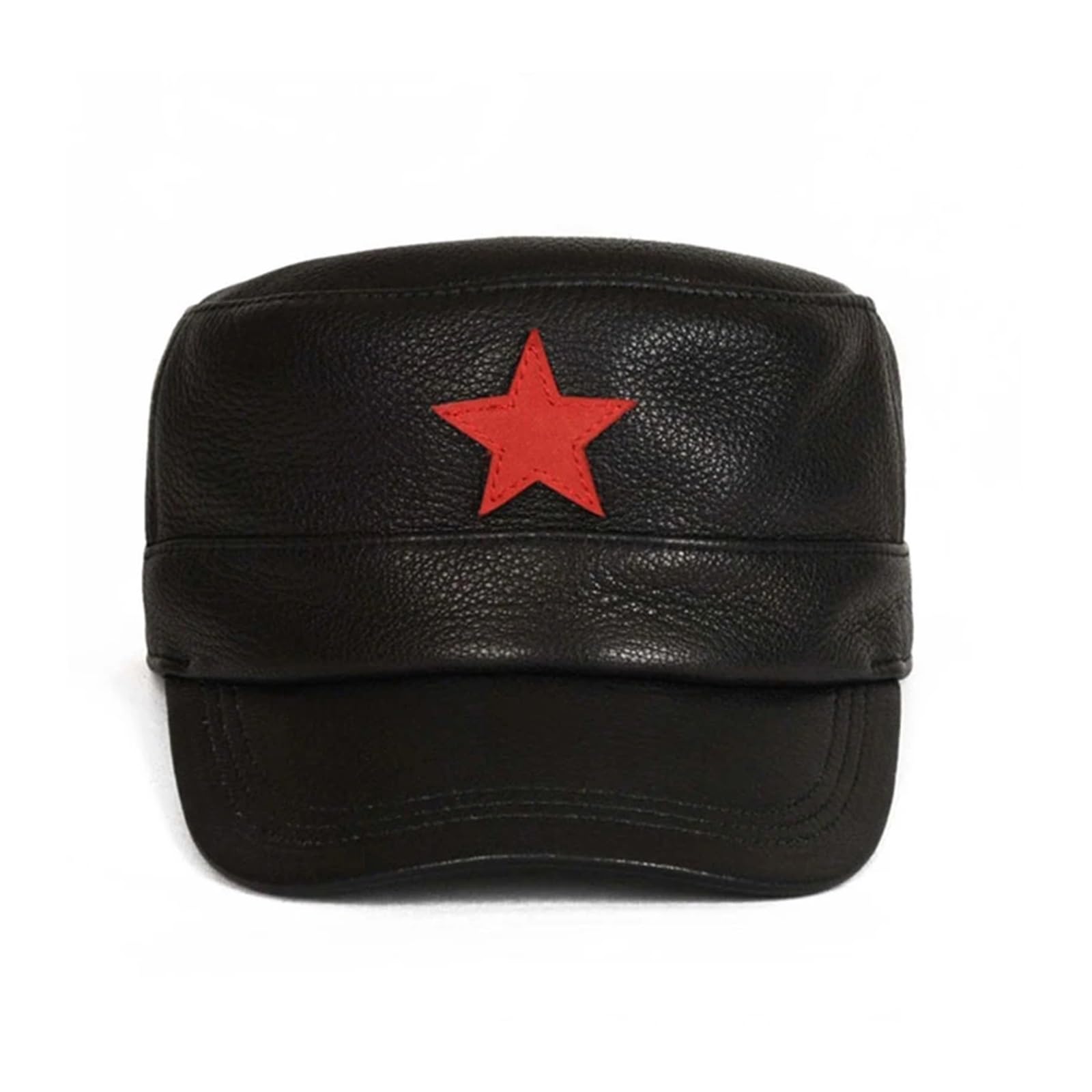 Gorra de béisbol de Cuero Genuino for Hombre, Primavera, Invierno, Ruso, cálido, Gorros con Pelo(Black 2,3.5L)
