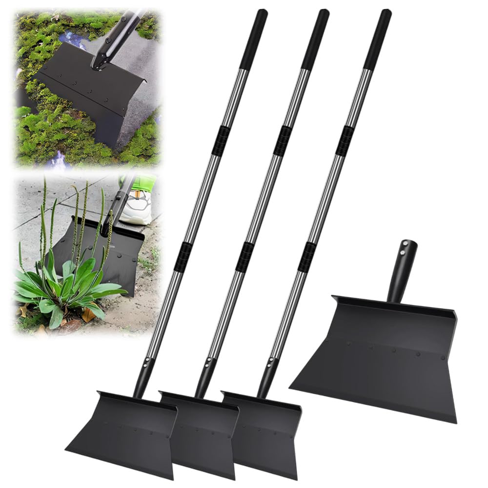 Multifunctional Garden Shovel, 27cm Heavy Duty Gardening Tools Scraper with Long Handle, Snow Shovel, Soil Digger, Lawn Edger, Compact Landscaping Tool for Home and Yard Maintenance (3Pcs)