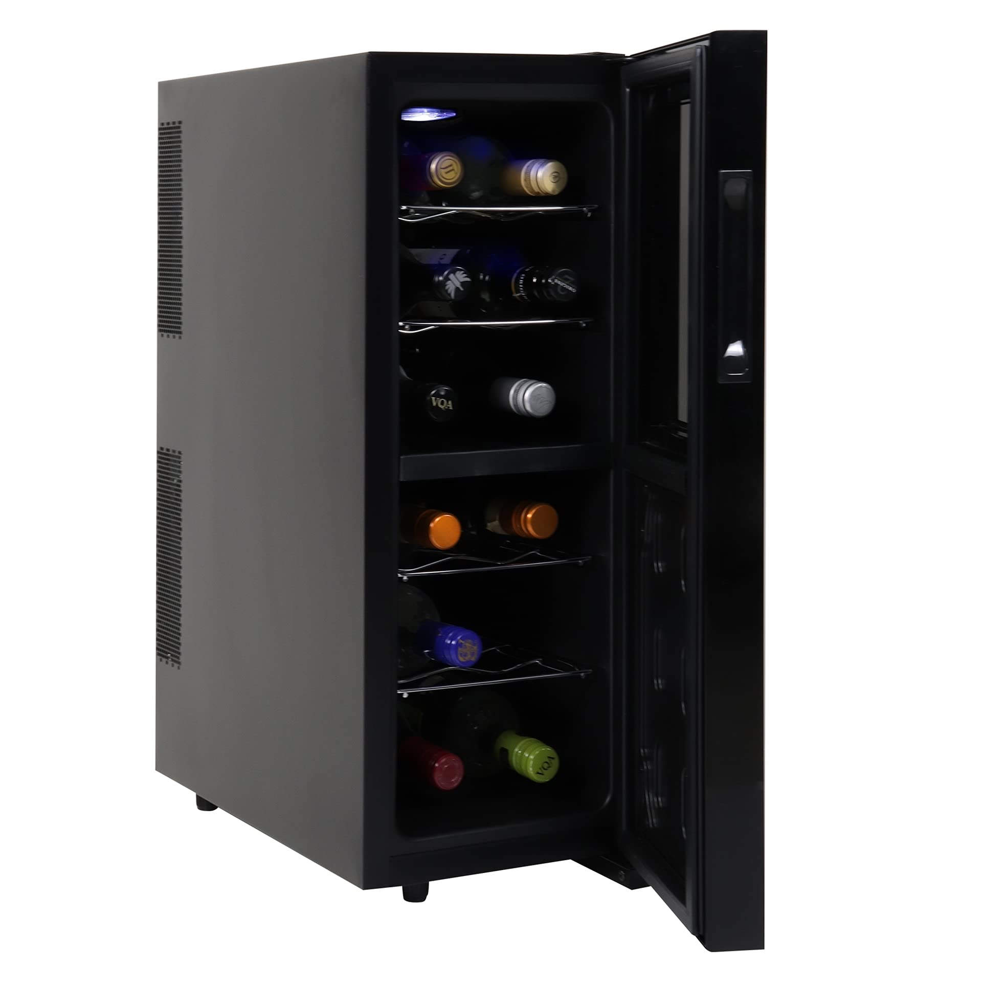 Koolatron Urban Series 12 Bottle Dual Zone Wine Cooler, Black