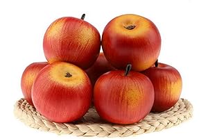 6PCS Artificial Red Apples