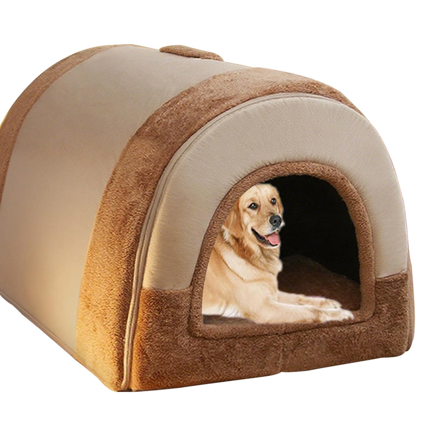 Cama grande para perros 2 en 1, casa esponjosa XL XXL, lujoso refugio para mascotas con asa antiansiedad para perros y gatos, camas calmantes, cálido refugio para mascotas para perros grandes