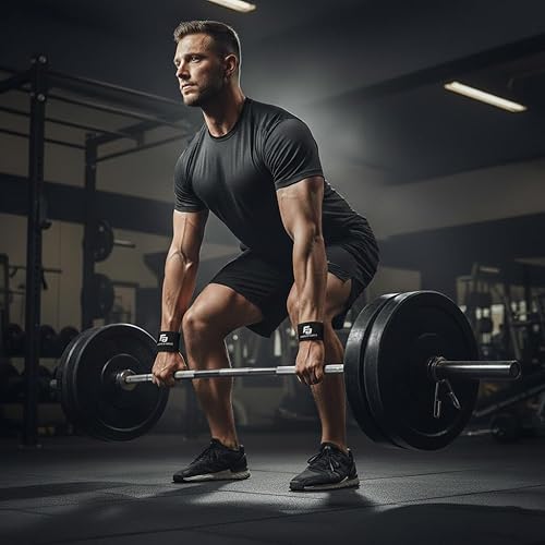 Miniatura 5 de Fit Active Sports Puños suaves de peso muerto para levantamiento de pesas, levantamiento de potencia, peso muerto, filas y dominadas, muñequeras