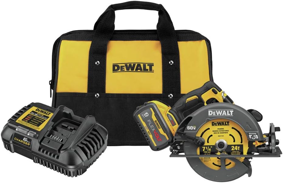 FLEXVOLT 60V MAX* Circular Saw with Brake Kit, 7-1/4-Inch (DCS578X1)