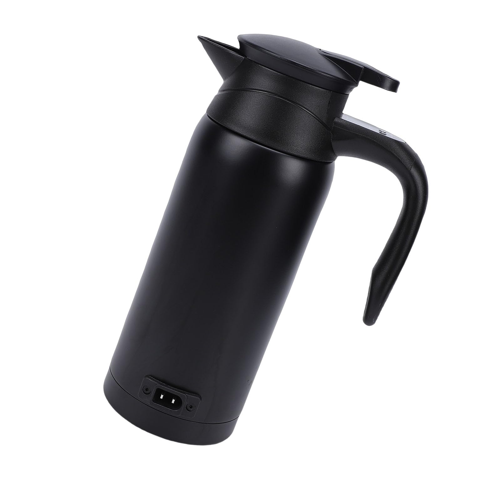 Hervidor de Agua Eléctrico para Coche 800ml 304 Acero Inoxidable Pantalla Digital Portátil con Doble Capa de Aislamiento Control por Botón para Viaje en Carretera Camión