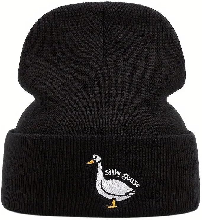 Silly Goose Beanie Hat Winter Warm Funny Goose Knitted Caps Skull Beanies for Men Women Outdoor Sports - Image 3