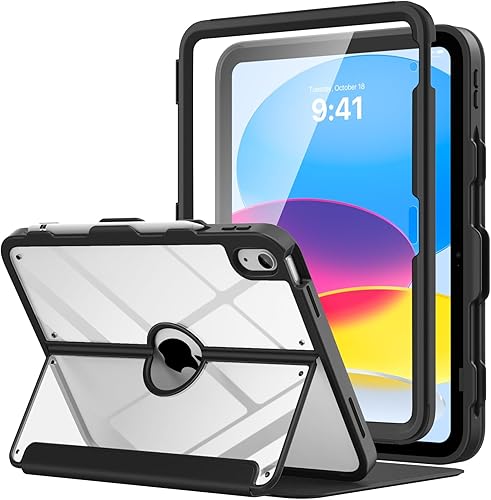 MoKo Funda para iPad de 10 generación con soporte para lápices funda para iPad de 10 generación 2022 de 109 pulgadas protector de pantalla integrado
