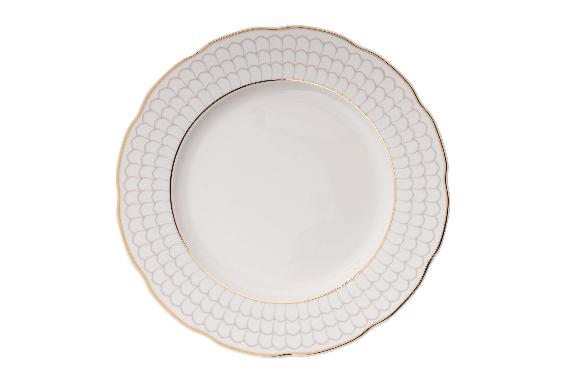 Elegant 24-Piece Dinner Set, 100% Porcelain | Includes 6 Service Plates (27 cm), Deep Plates (21 cm), Dessert Plates (21 cm), & Bowls (15 cm) | Perfect for Stylish Dining!