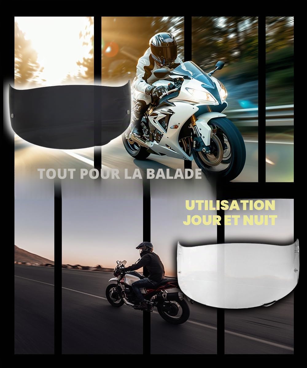 BSTOP Visière de casque photochromique pour SHOEI GT Air1/2 Neotec CNS-1 TC-5/9 X14 Z7 CWR1 Xspirit Z8 X15 RF1400 CWR-F2 NXR1/2 (GT 