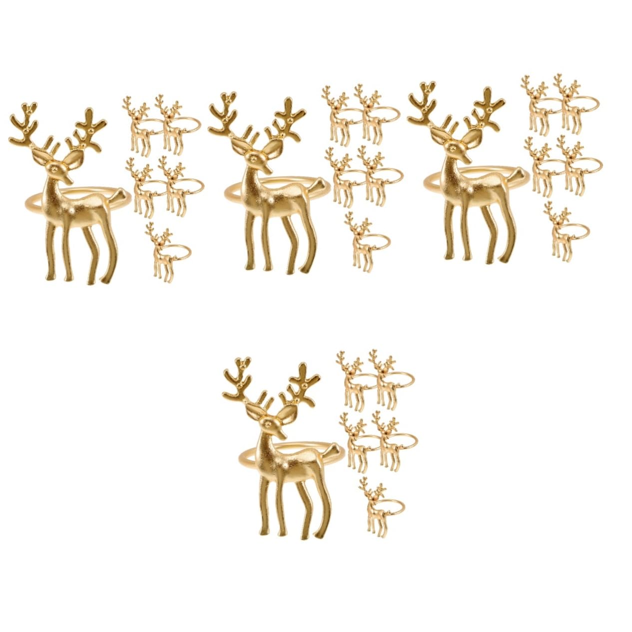 Alipis STK Weihnachtsserviettenschnalle weihnachtsdeko Schreibtisch weihnachtliche tischdeko Hochzeit Serviettenschnalle Tischserviettenringe Serviettenhalter Golddekor Legierung