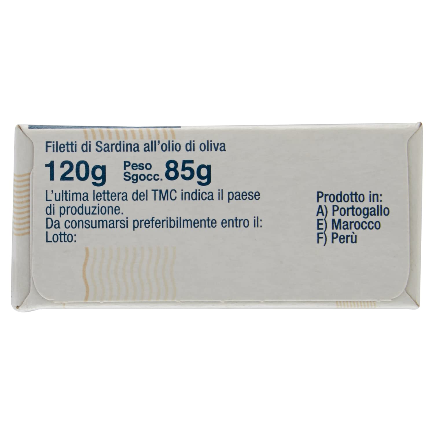 Delicius Scatola di Filetti di Sardina in olio di oliva, 120G (10 pezzi)