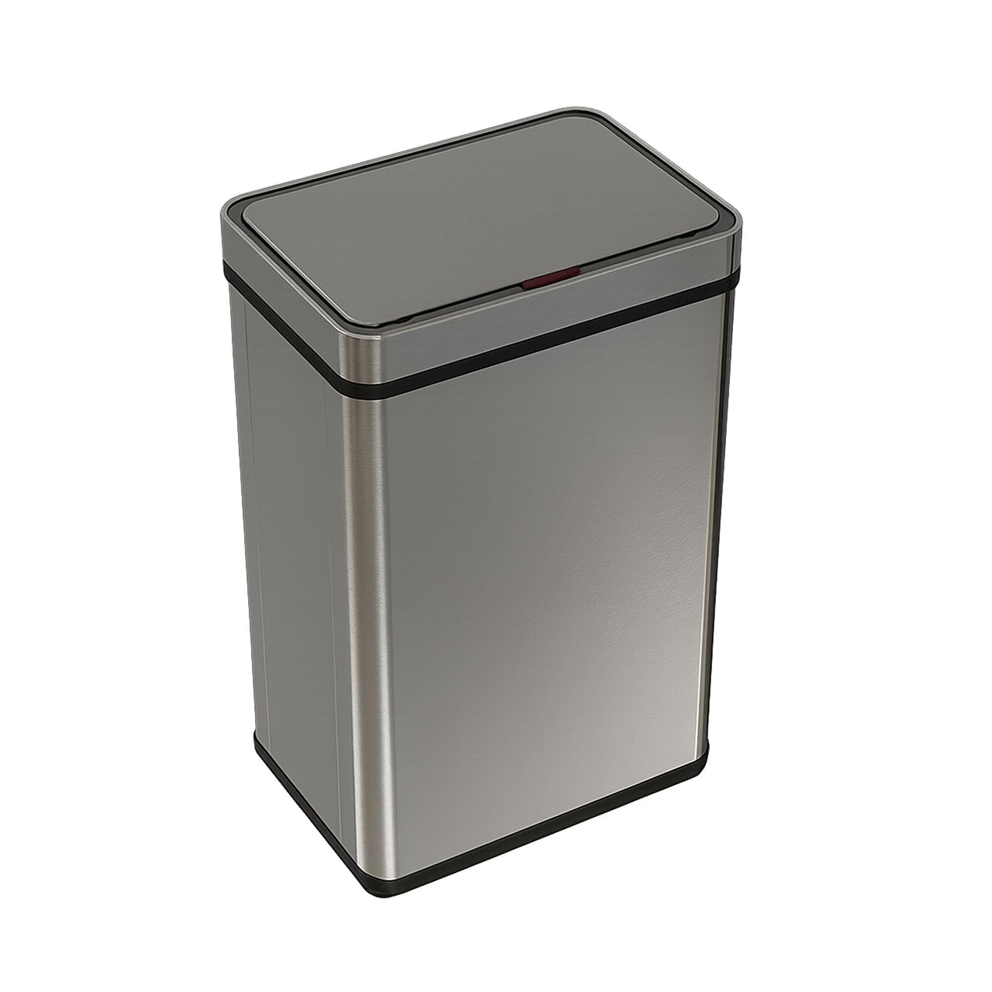 Cubo de Basura de 70L color Metálico en Acero inoxidable con Sensor automático y Filtro antiolor 78cm altura
