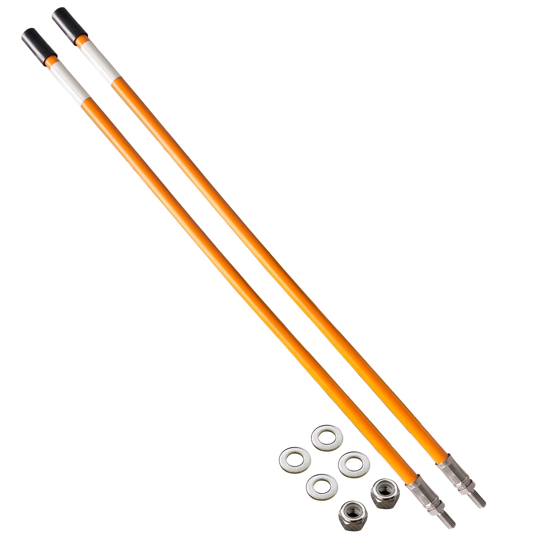 JLP 3.5 Ft 1/4 Pole 12x9 Snow Plow Marker Blade Orange Pole - Foto 9