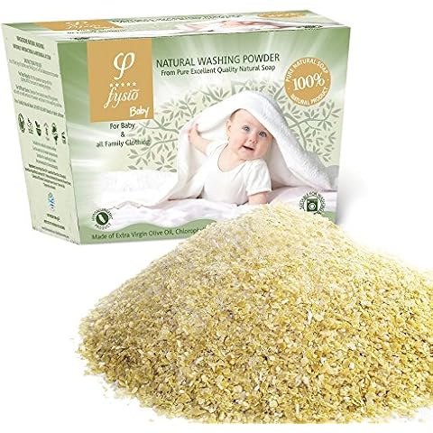 Washing Powder for Newborn/Baby Clothes Produced from 100% Natural Grated Olive Oil Soaps Enriched with Chlorophyll, Chamomile Extract, Lavender & Calendula. for Washing Machines & Washing by Hand Cover