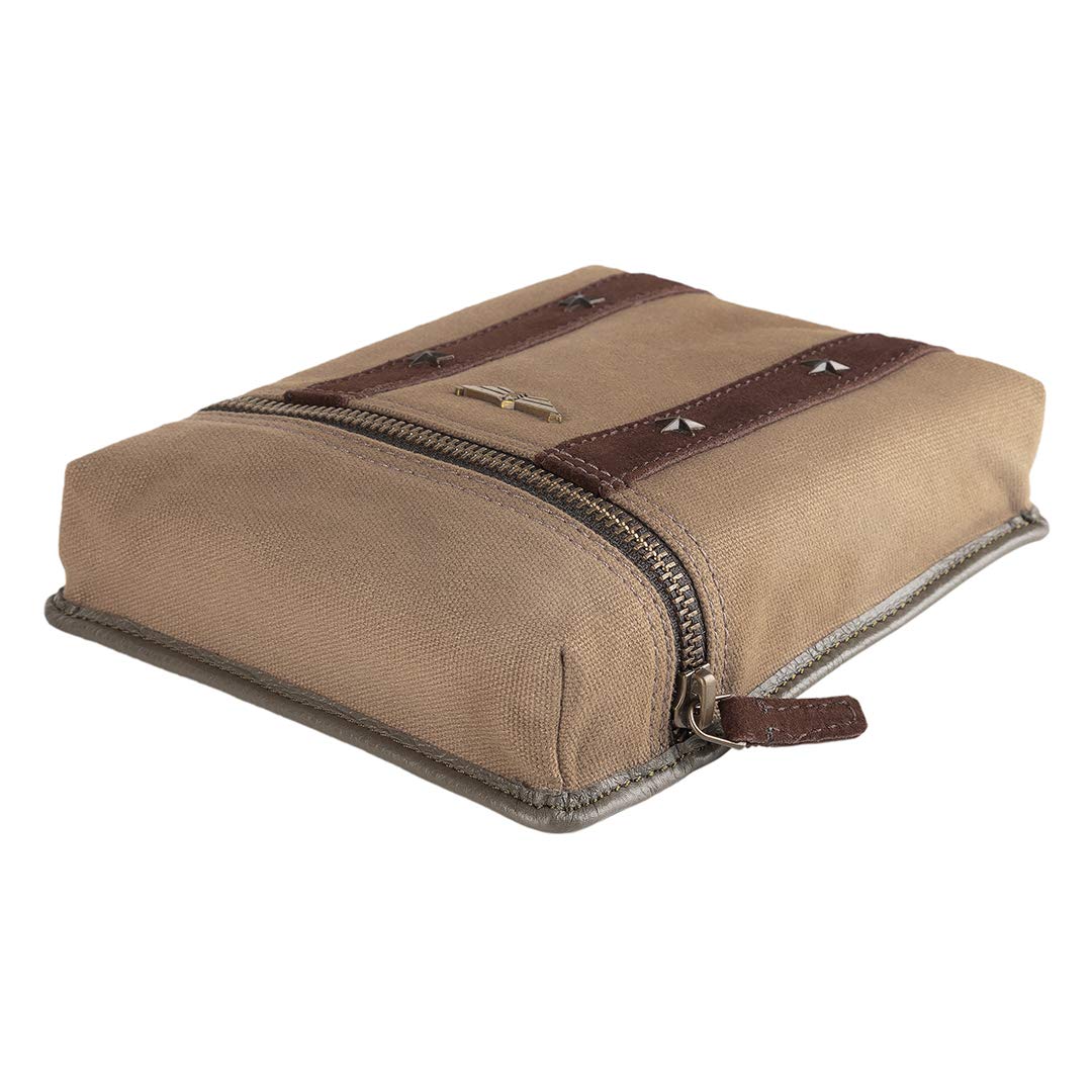 Tasche für Motorrad-Tank, magnetisch, Military – Vollnarbenleder, Vintage-Design & Veloursleder – wasserdicht & leicht – ergonomisch – langlebig