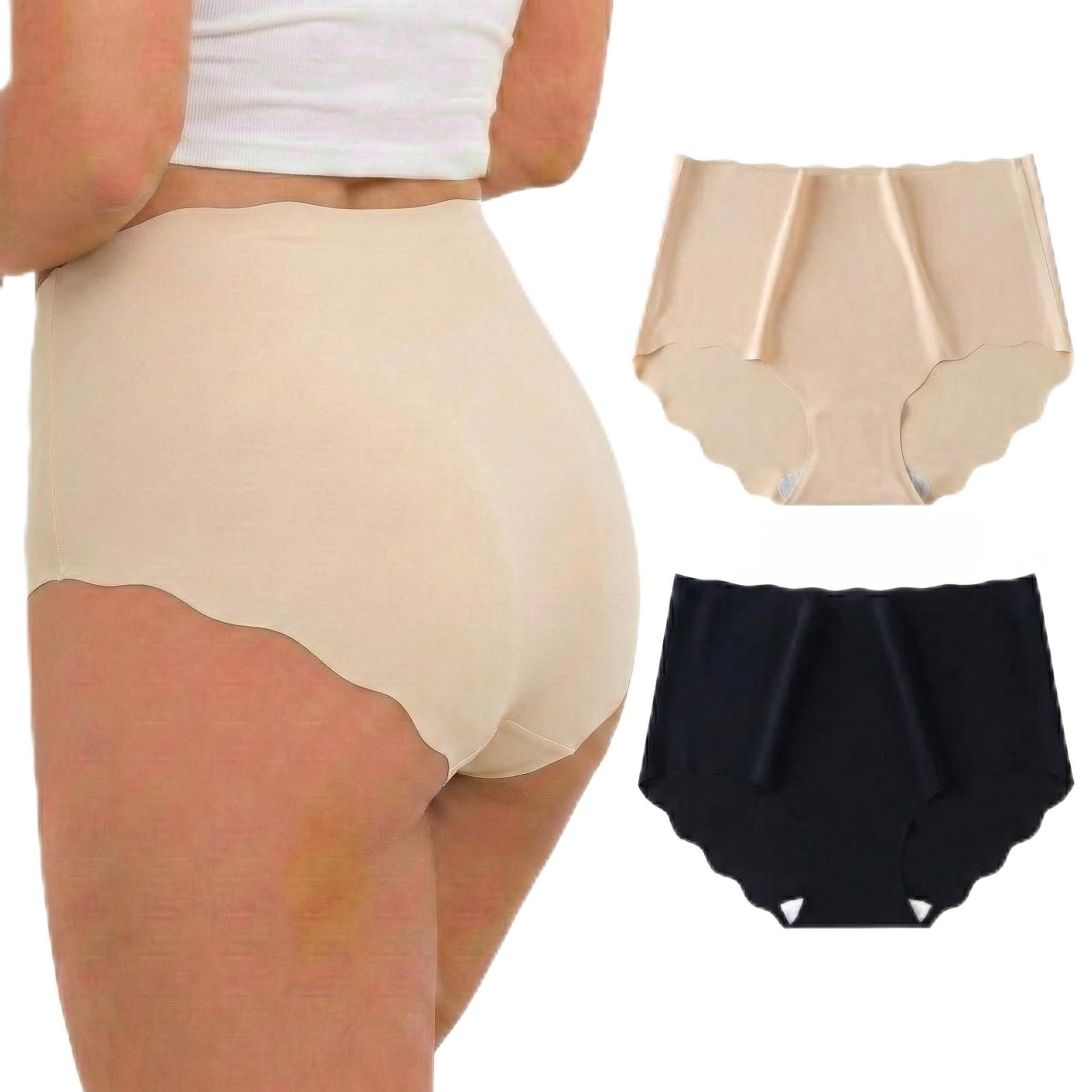underflex Women High Waist Seamless Panties Breathable No Show Underwear for Women Ultra Soft Stretch Moisture Wicking Full Coverage Briefs Comfortable Panty-picture-35