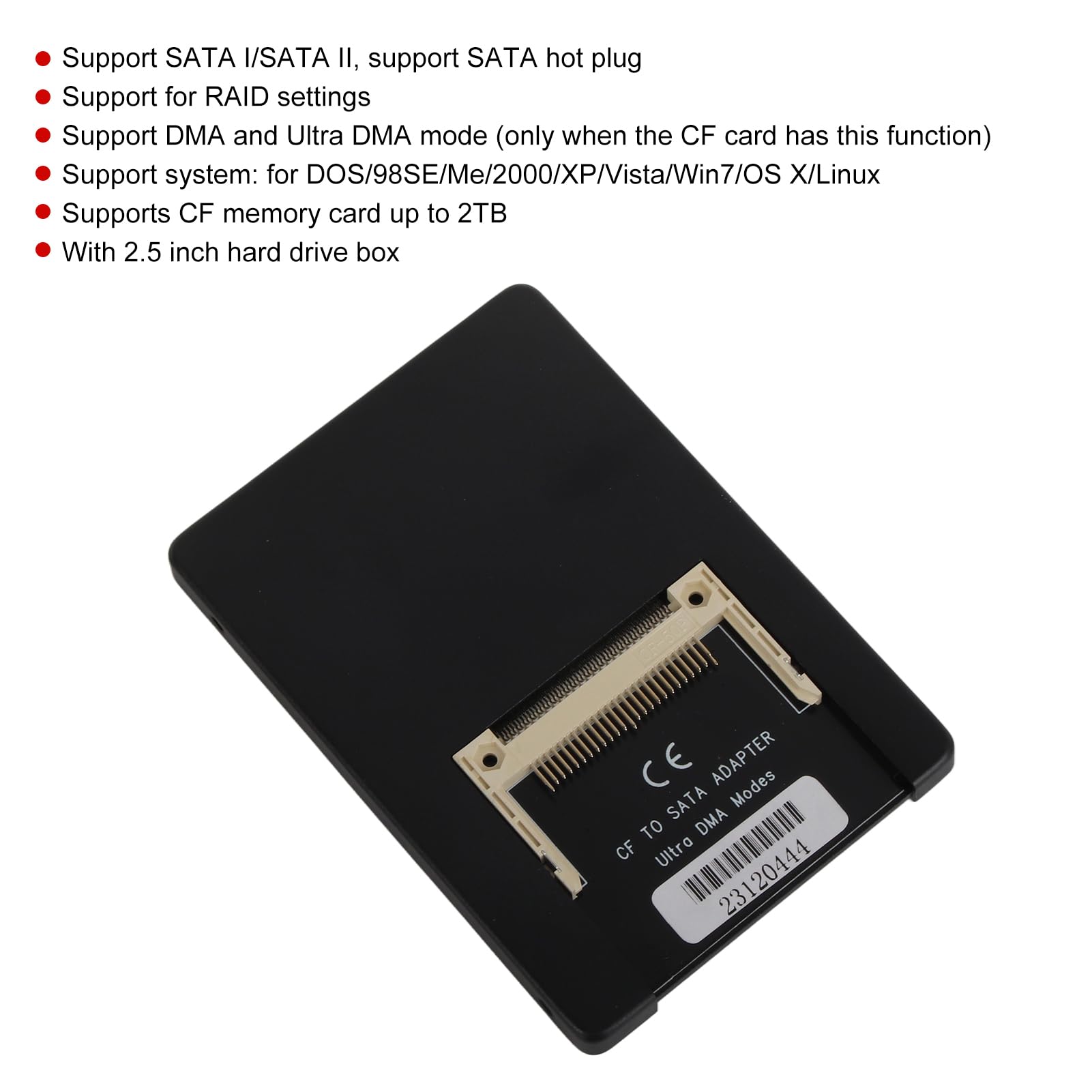 CF to SATA Adapter,Adapter CF to SATA Notebook Computer Memory Network Converter Adapter CF to SATA Notebook Computer