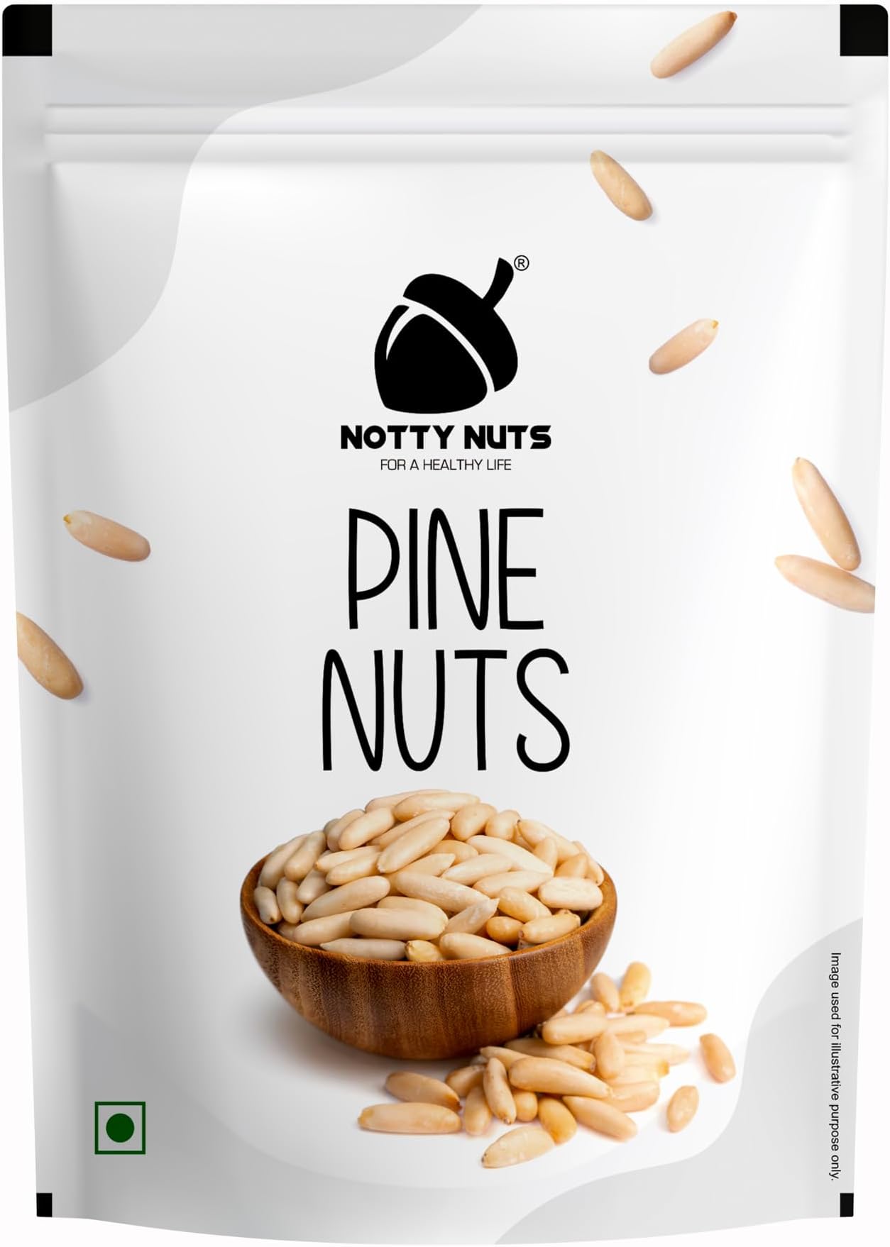 NOTTY NUTS Afghani Pine Nuts without Shell 100g | Premium Jumbo Size Pine Seeds | Chilgoza Seeds, Chilgoza Giri Dry Fruit