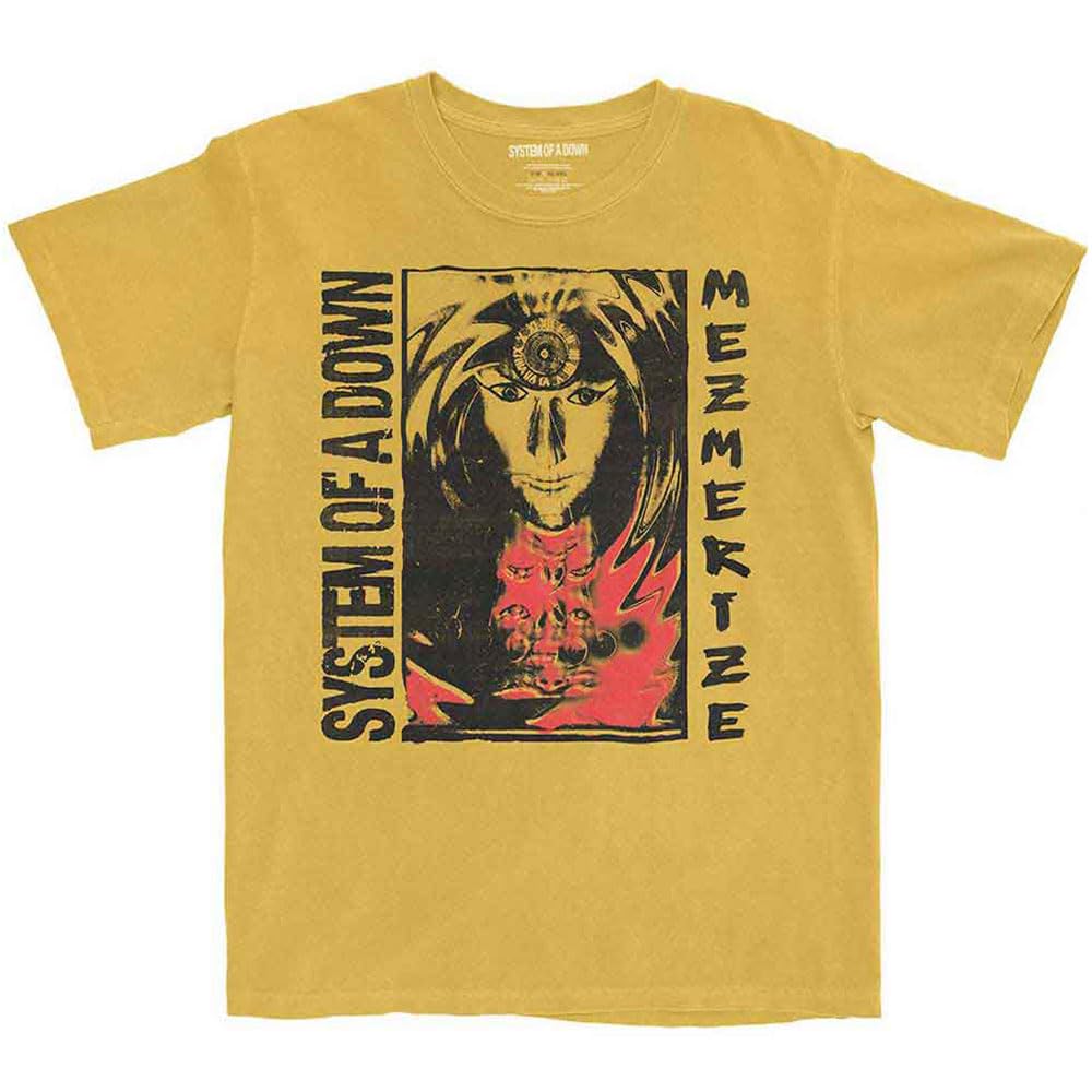Rock Off officially licensed products System of A Down Reflections Mineral Wash T Shirt Size M