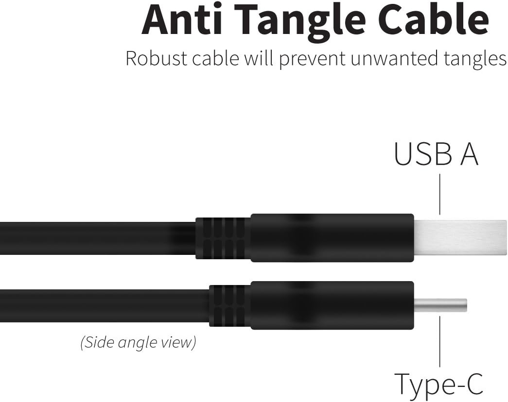 Orzly® - New Certified USB 3.0 (Multi-Colour Pack) of USB-C to USB-A Male Data & Charging Cable (3A/5V) - for Use with Oneplus 2, Nexus 5X, Nexus 6P, Lumia 950, Lumia 950 XL and Many More