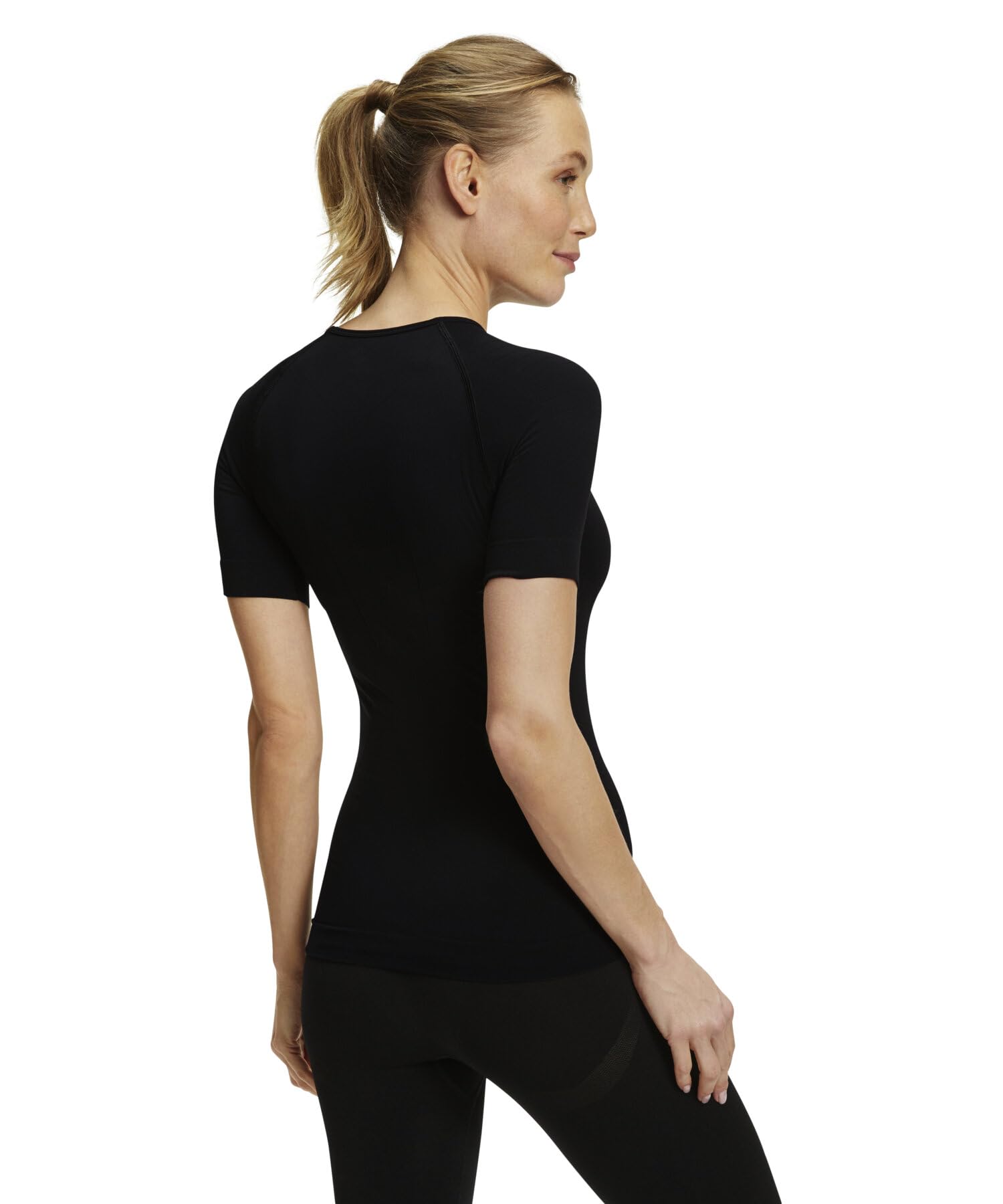 FALKE Damen Warm Round Neck Funktionsshirt Kurzarmshirt für milde bis kalte Temperaturen warme Funktionsunterwäsche schnelltrocknendes atmungsaktives nachhaltiges Funktionsmaterial 1 Stück | für milde bis kalte Temperaturen