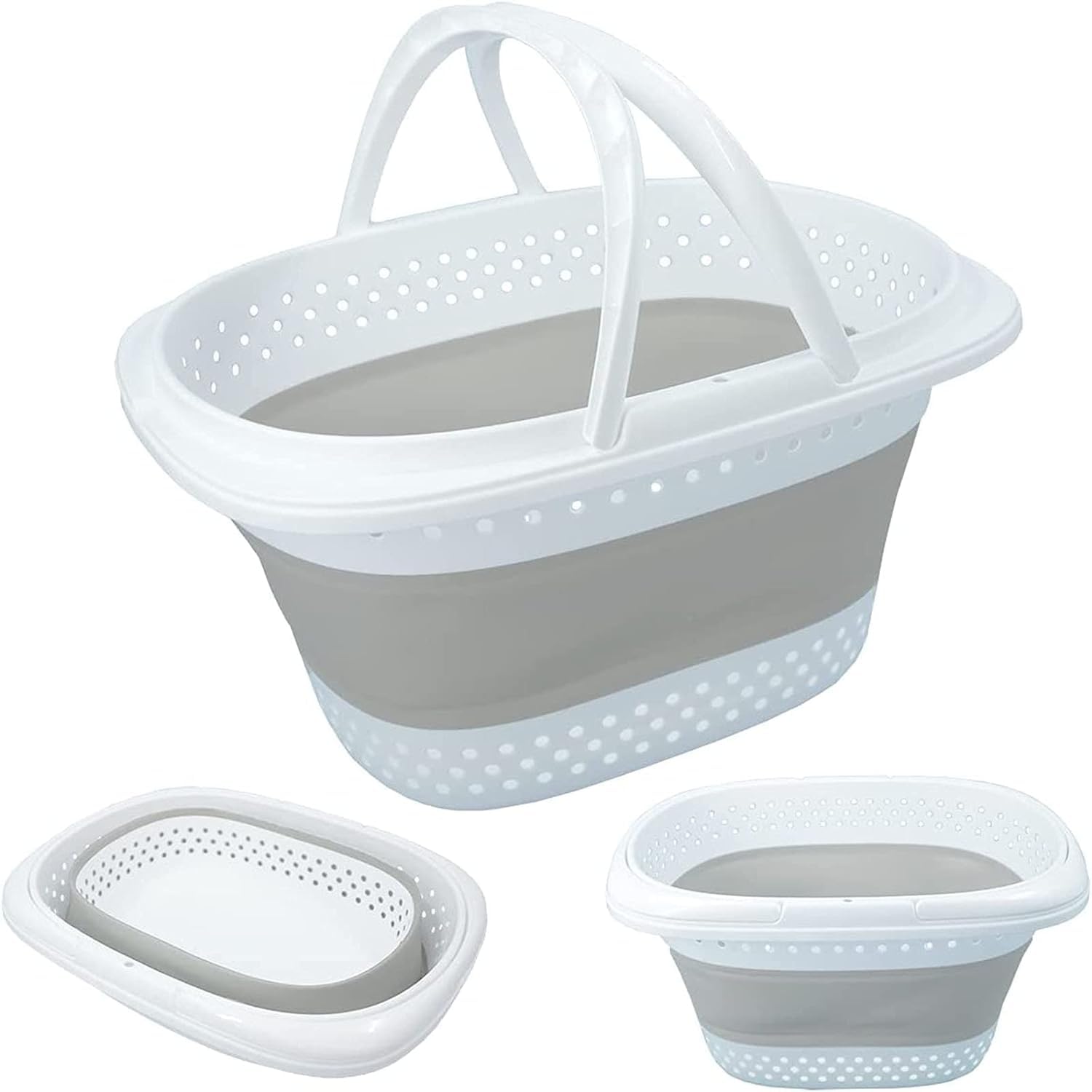 Mesh Popup Hamper - Foldable Lightweight Laundry Basket for Washing, Durable Clothing Storage for Kids Room, College Dorm, Home, Travel & Camping (18L)