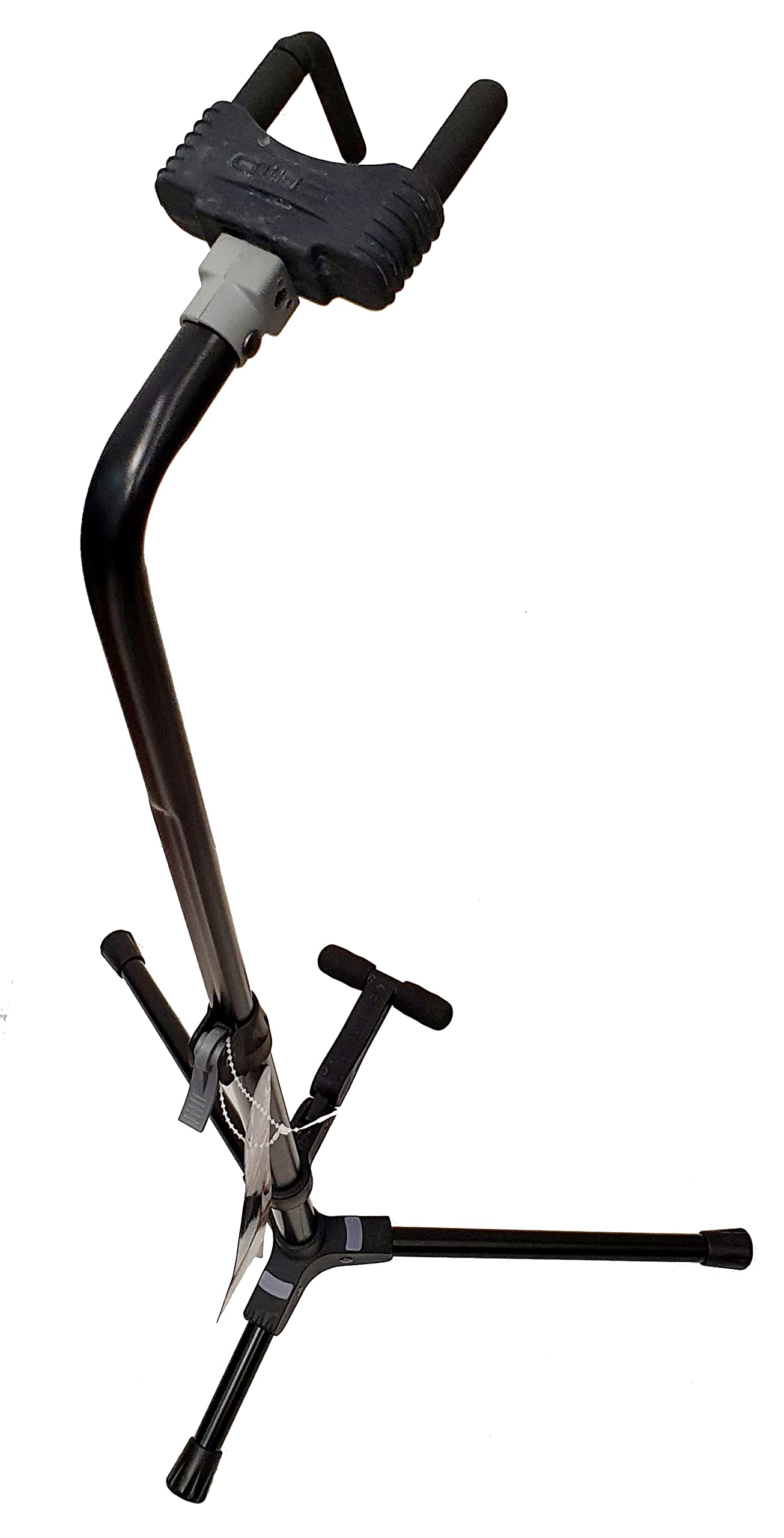 ROCKSTAR - Soporte para Guitarra y Bajo Universal GS20DG Automático con Cabezal de Seguridad. Pie de Guitarra al suelo