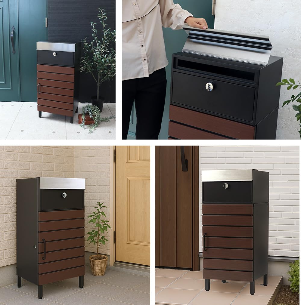 Amazon.co.jp: ヤマソロ 宅配ボックス ポスト付き 一戸建て用 スタンド