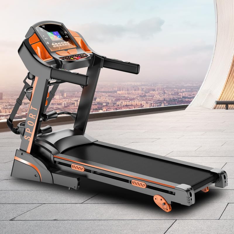 Image of Small Treadmills for Spaces,Electric Fitness Compact Treadmill with Foldable Ultra Quiet Steps, Suitable for Home, Gym, and Business Office Use