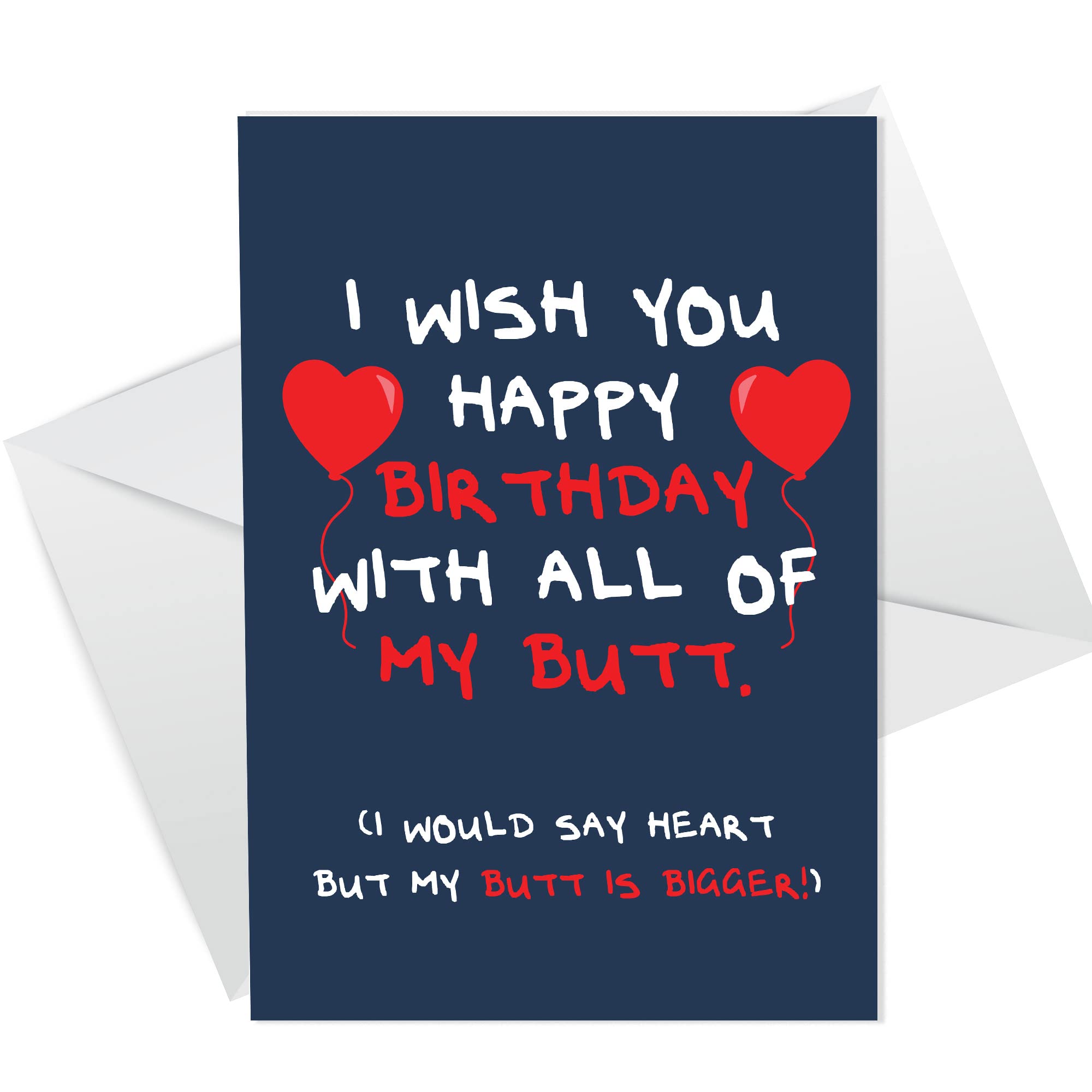 Funny CHEEKY Birthday Card For Boyfriend Husband Rude Card For Him Handmade