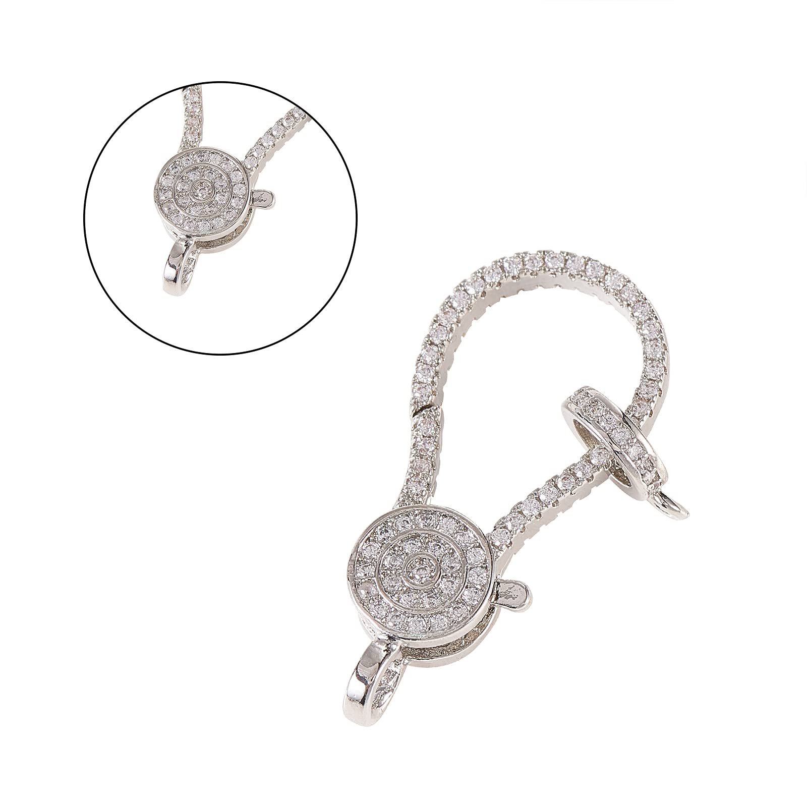 DICOSMETIC Lot De 100 Fermoirs à Clipser En Acier Inoxydable