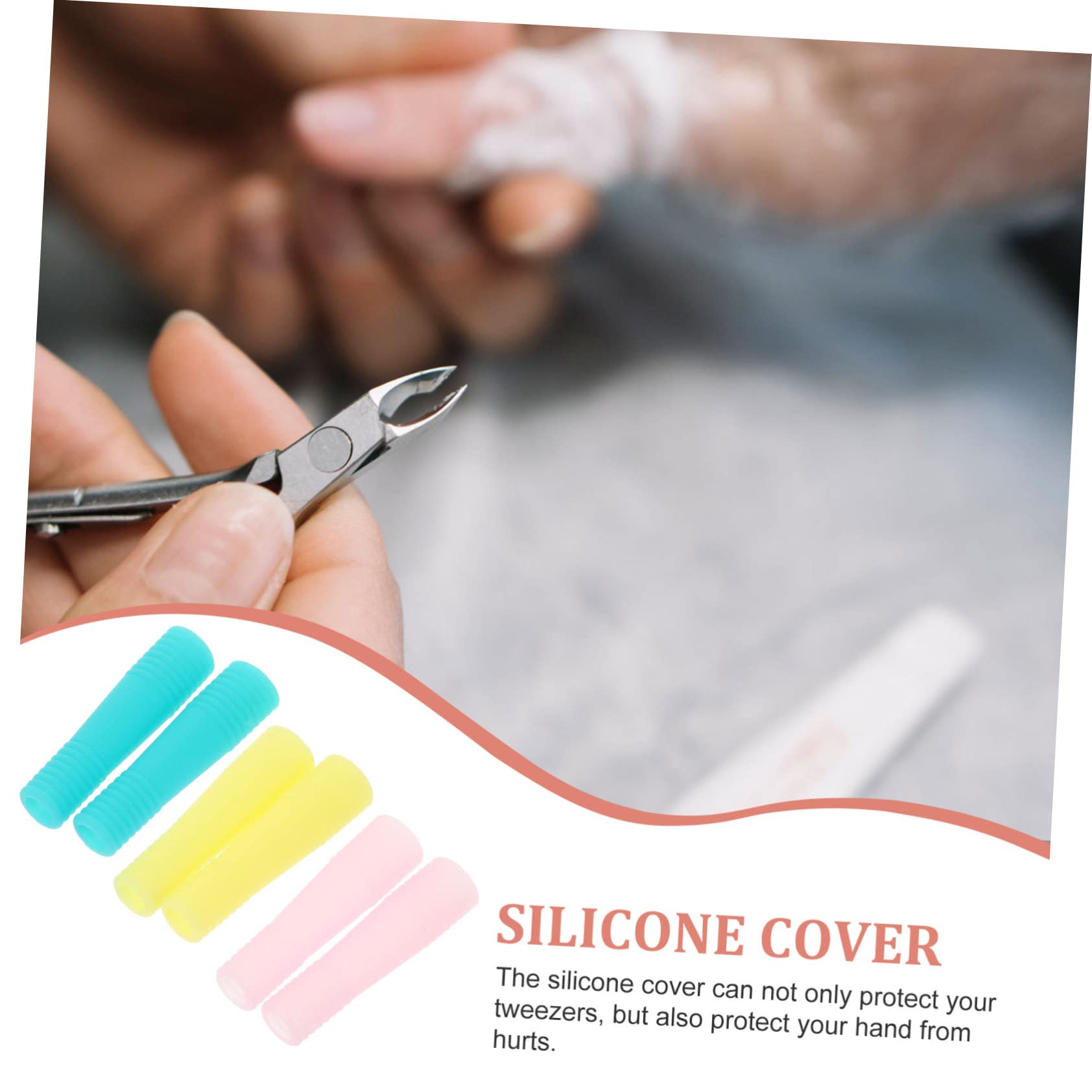 60 Pz Custodia Protettiva Per Cesoie Per Pelle Morta Copertura Del Manico Della Pinza Per Cuticole Copertura Del Manico Delle Forbici Per Cuticole Lama Gel Di Silice Manicure