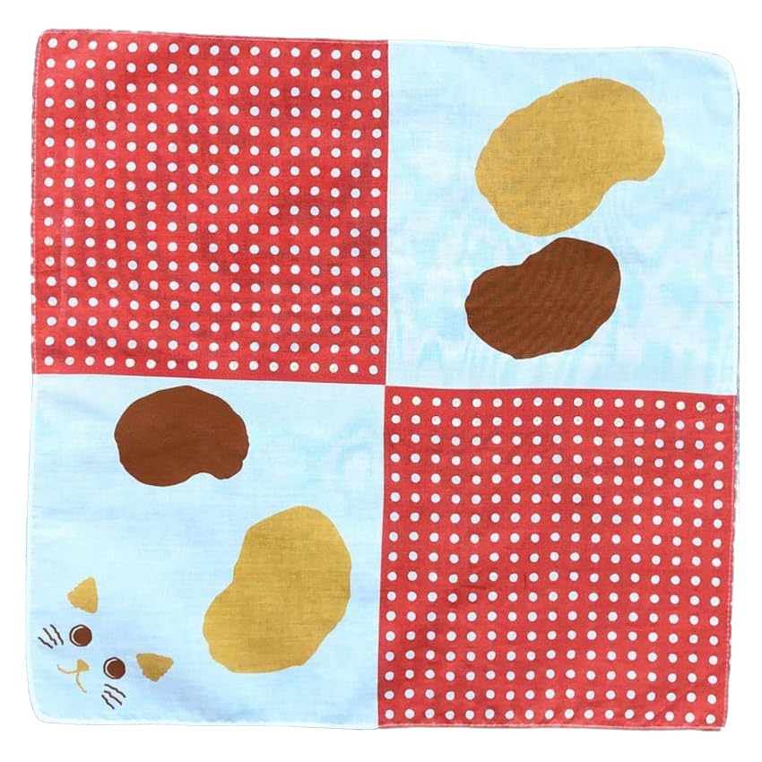 THAYLA 45 x 45 cm, 10 Stück, süße Zitronenkatze, wiederverwendbar, Furoshiki-Geschenktuch, klein, japanisch, für Geschenkverpackung, quadratischer Schal, Bento-Geschenktuch