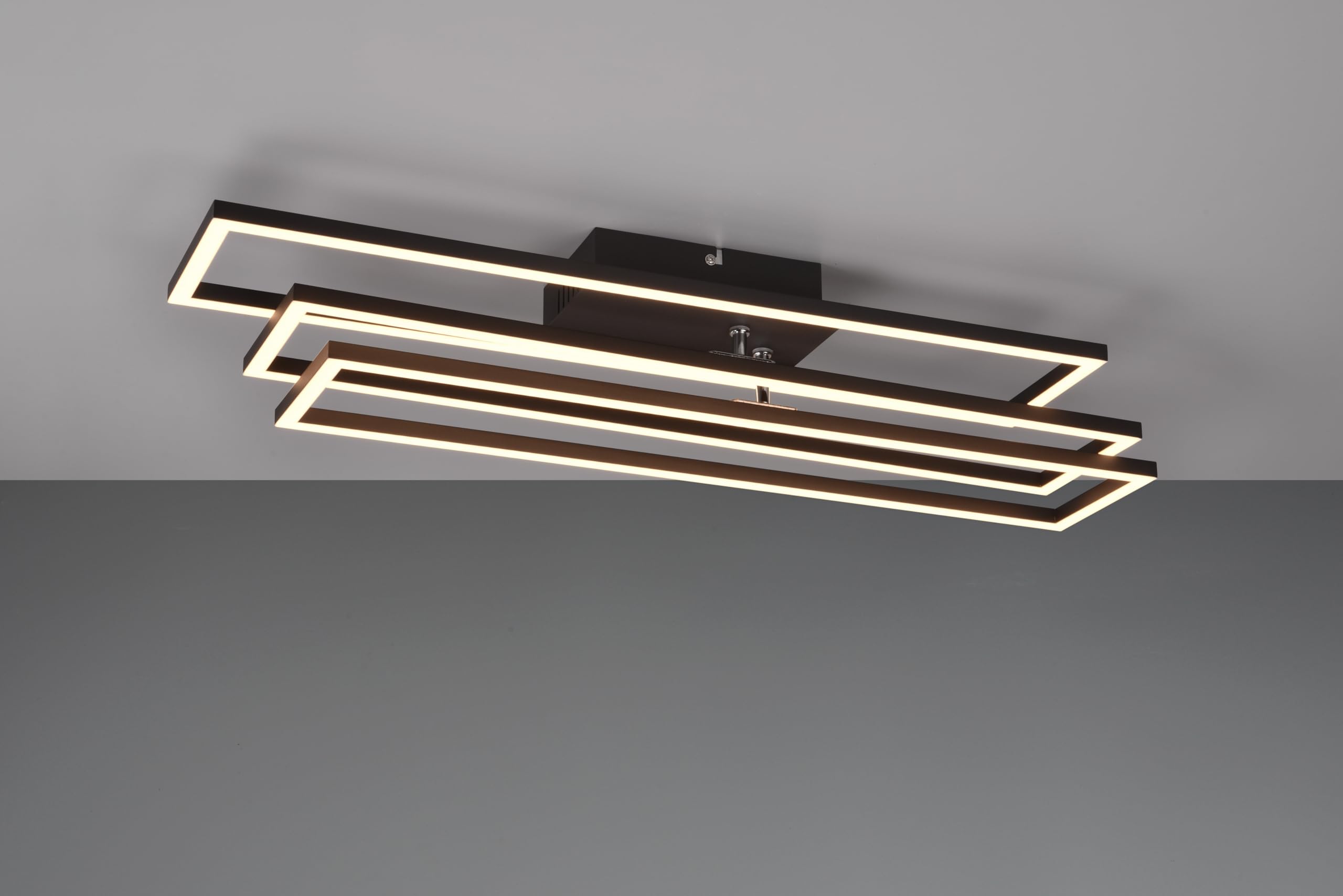 Reality Leuchten Corso R64423132, metal matowy czarny, z diodą LED 36 W, pilot zdalnego sterowania