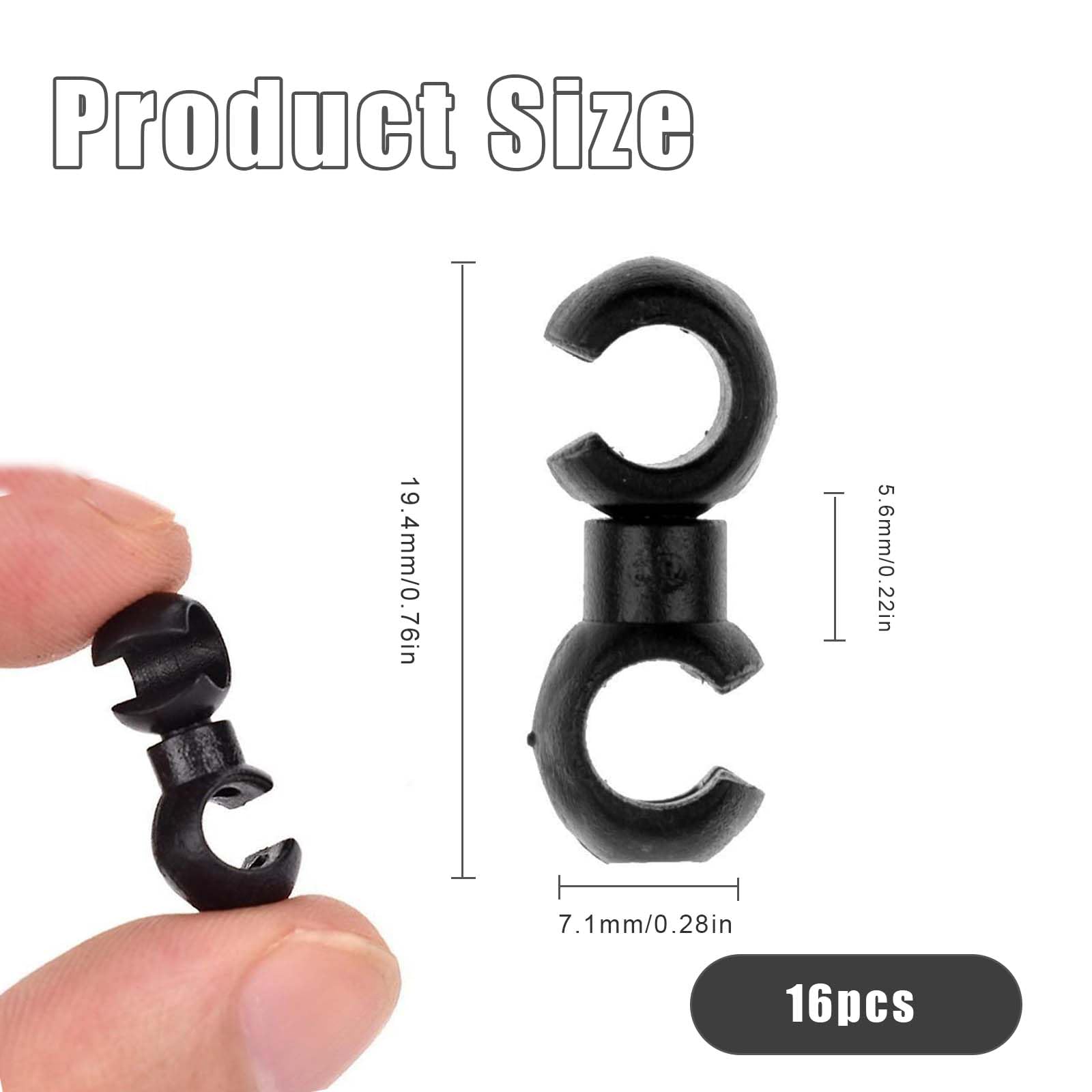 HOUSON Fahrrad Bremskabel Endkappen - Wiederverwendbar Aluminium Schwarz