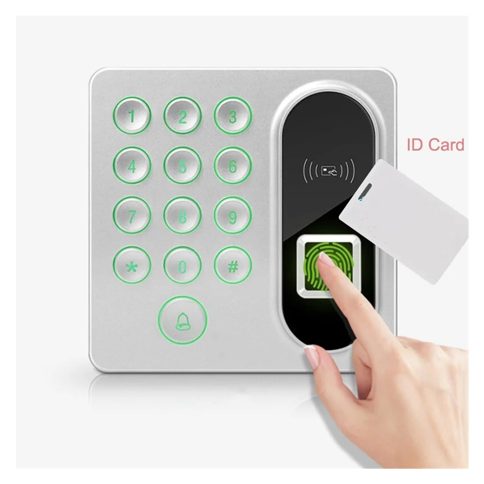 Sistema di controllo accessi autonomo con password e scheda impronte digitali, campanello, allarme, dispositivo sicurezza elettrico, Maggiore sicurezza