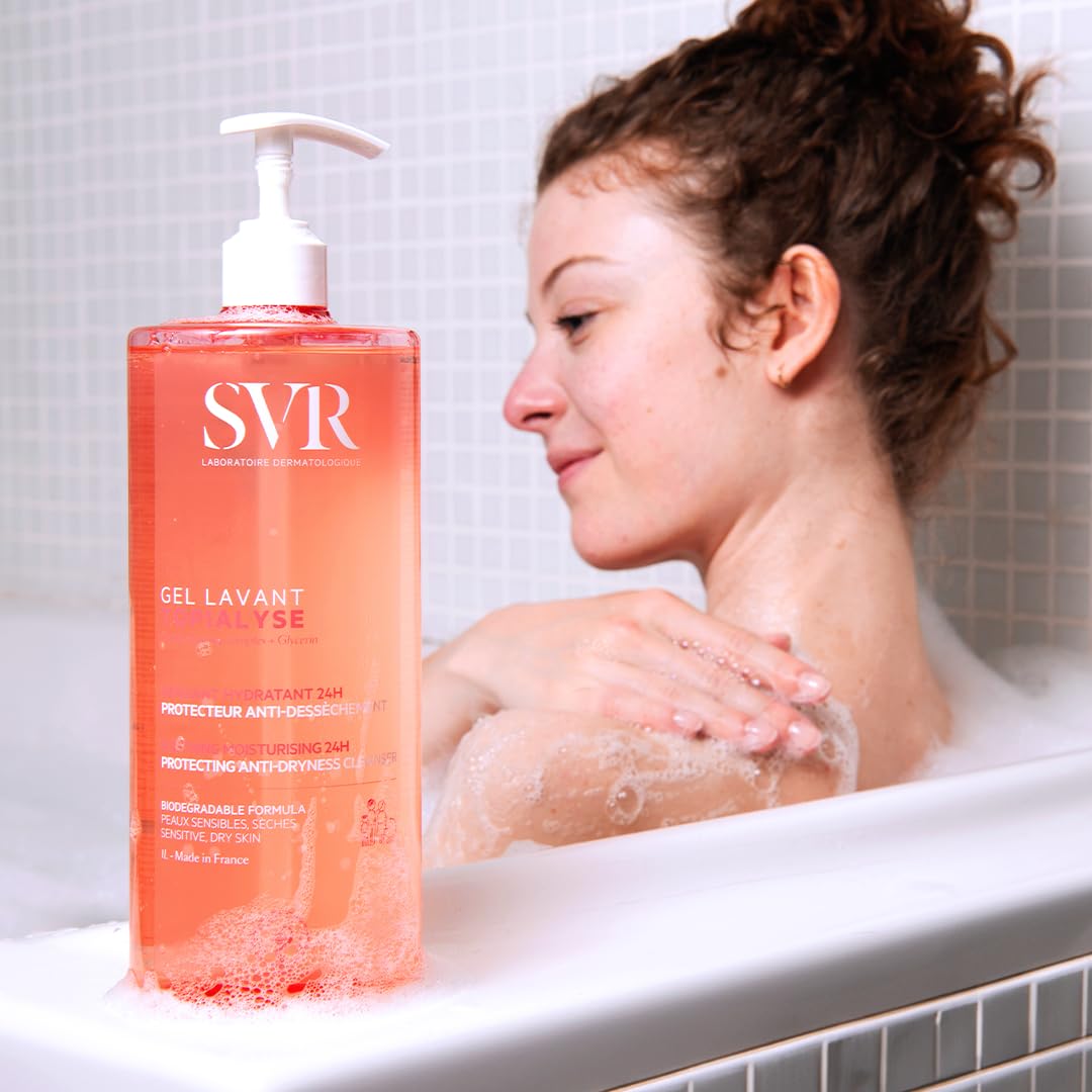 SVR Topialyse Gel Lavant 1L Ecopack | Miękki żel do oczyszczania skóry wrażliwej | Nawilżanie 24h, przeciwświądowa, kojąca formuła, ekologiczny, wielokrotnego użytku