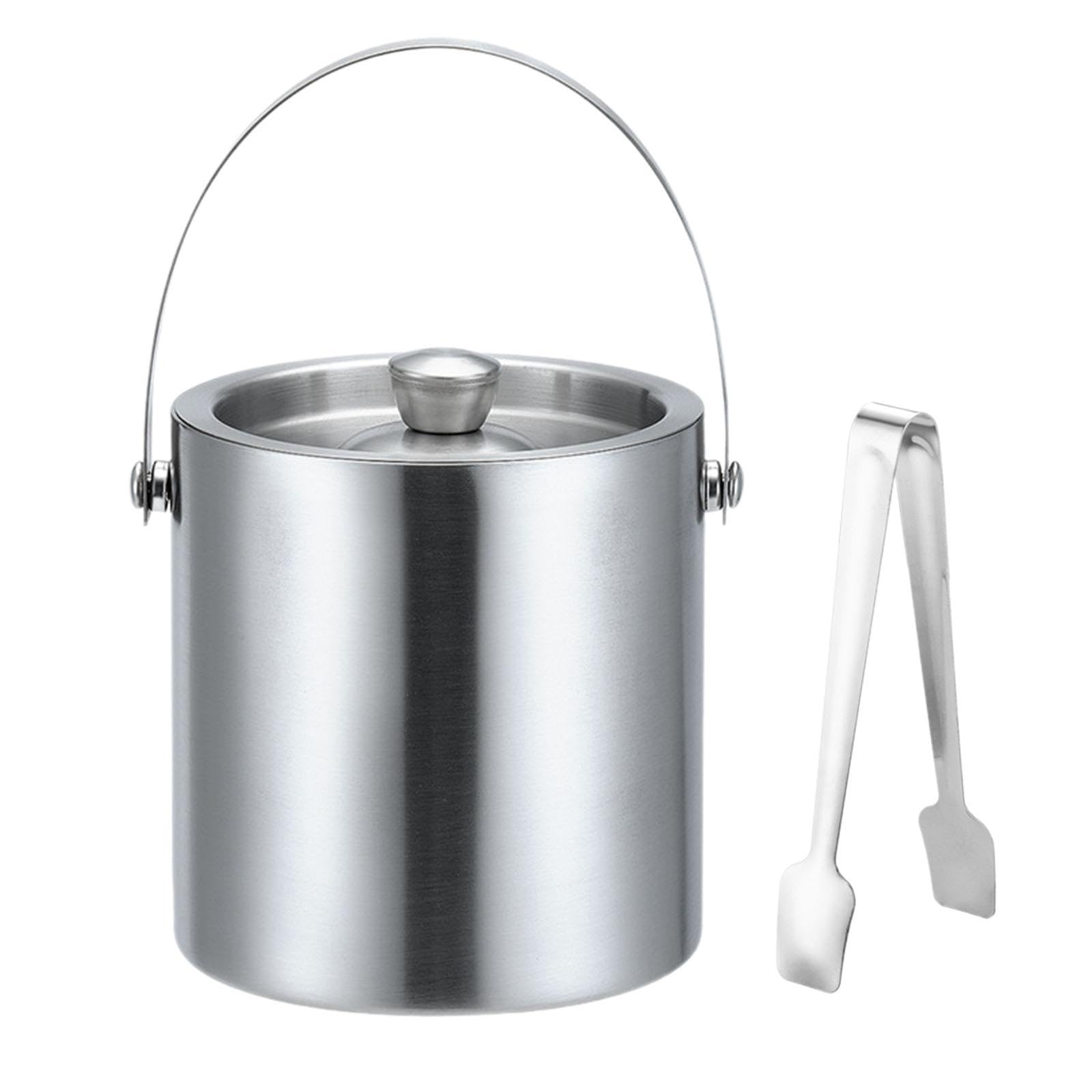 THE STYLE SUTRA Versatile Ice Bucket with Carry Handle with Lid and Tongs for Beach Bars BBQ 3L-image-19