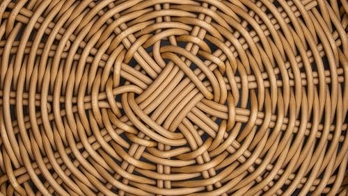 Miniatura 2 de KOVOT Juego de 2 cestas redondas de mimbre  Cesta de polipropileno tejida de 10.5 pulgadas de profundidad x 4 pulgadas de alto  para pan, exhibición