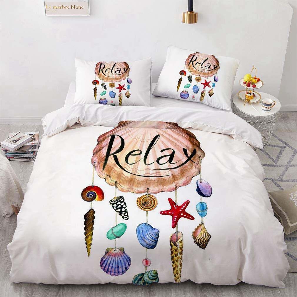 LUVIVIHOME Set Copripiumino 3 Pezzi Queen Size Nautico Blu: Polpo, Kraken E Faro Per Una Camera Da Letto Da Sogno