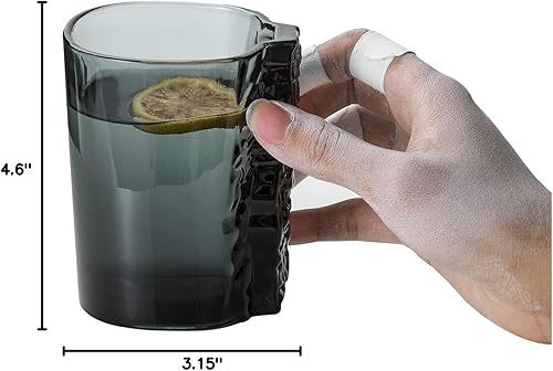 Miniatura 6 de EVEREST GLOBAL Taza escaladora gris ahumado con agarre para pellizcos de 133 onzas regalos de entrenamiento para dedos para escaladores de rocas
