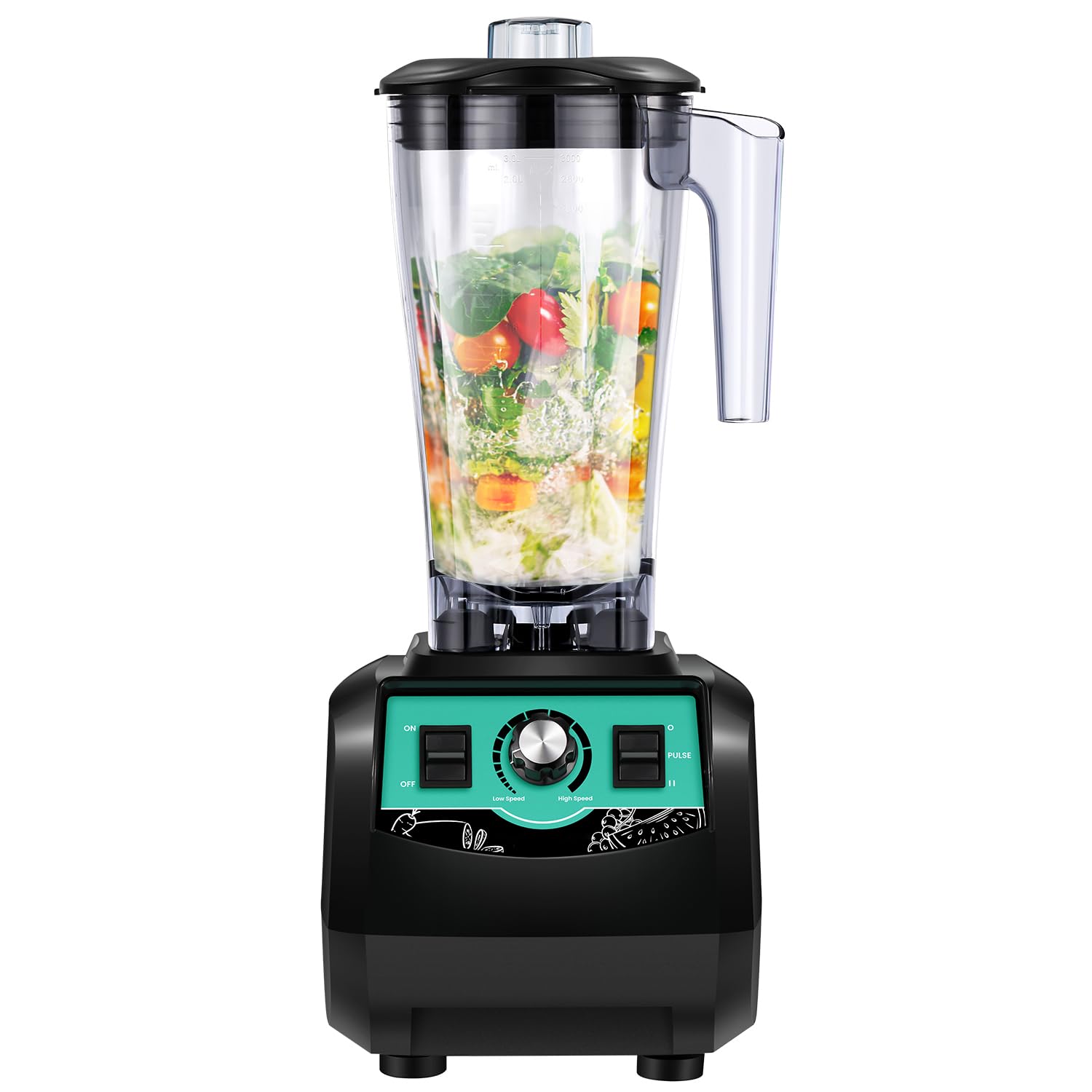 Amazon | Huanyu 2200W ブレンダー 3L 業務用ミキサー 大容量