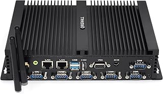 qikemall Mini PC Windows 10 Pro Core i5 4200U, 8GB RAM, 256GB SSD,Mini Computer USB3.0 HDMI VGA,6 RS232 COM,Fanless Industrial PC Dual band WIFI BT4.0 Micro Computer