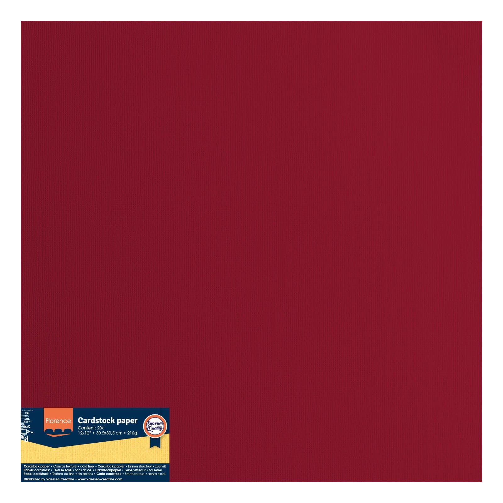 Vaessen Creative 2928-020A4 Florence Cardstock papier, oranje, 216 gram/m², DIN A4, 10 stuks, textuur, voor scrapbooking, kaarten maken, ponsen en ander papierknutselwerk
