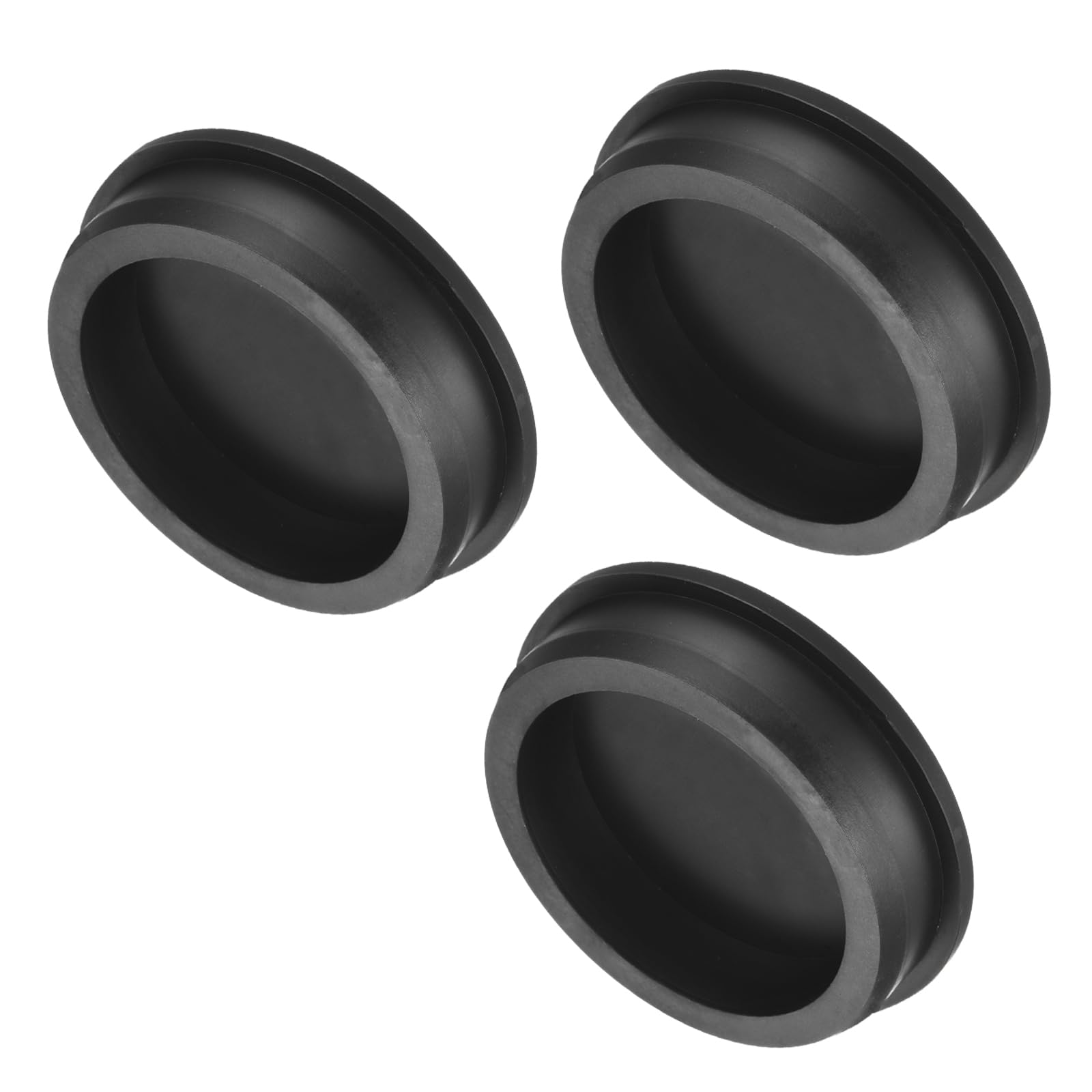 uxcell High Temp Silicone Plug Mount Dia 66.3mm/2.61 inch t Shaped Rubber Stopper Hole Plugs for Powder Coating Plating Waterproof Plugs Sealing Plugs Black Pack of 3(OD 72.5mm)