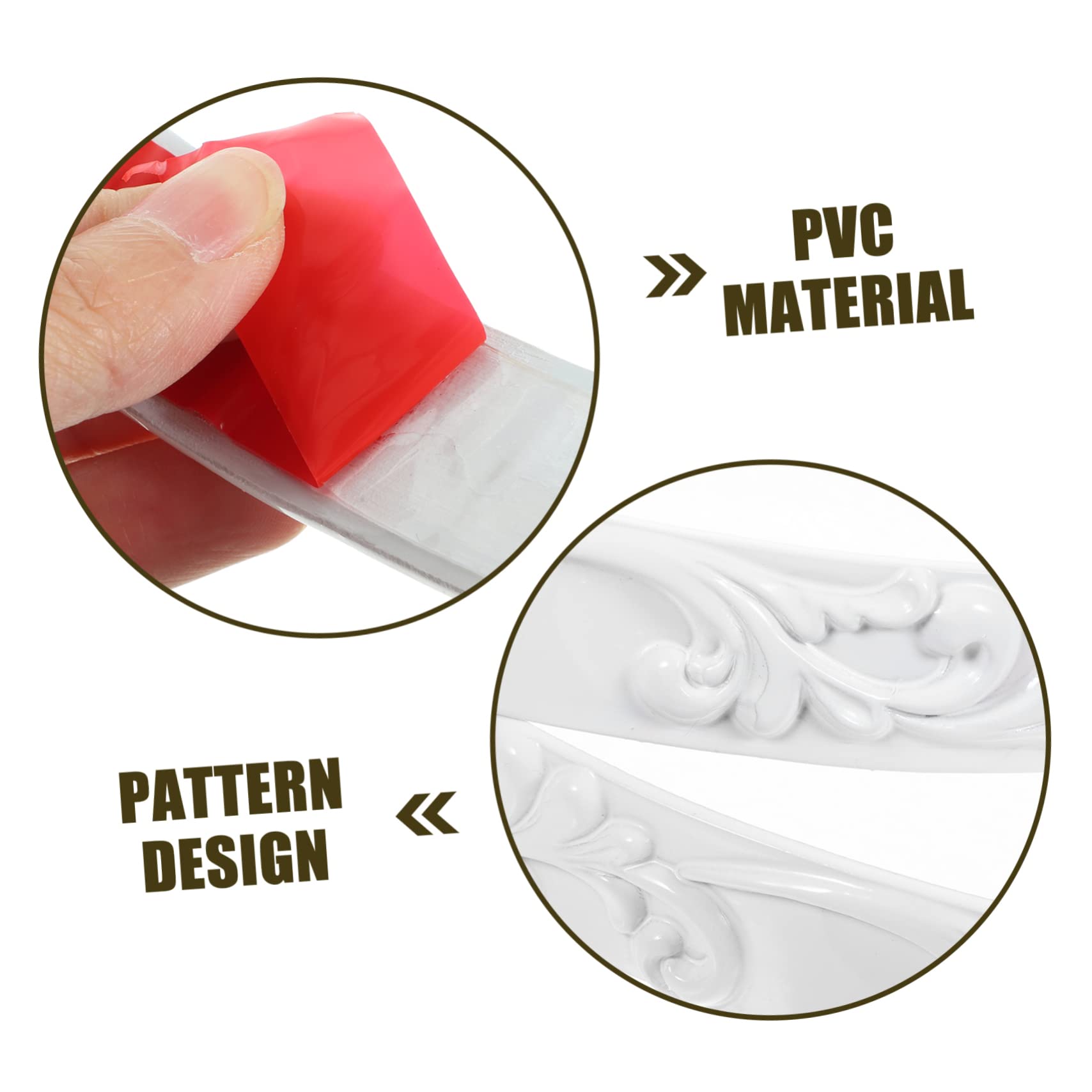 Moldura de Esquina Autoadhesiva de Pvc Blanco, 5m, Flexible